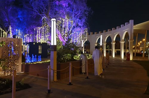 CONCRETE DECORATIVE LIGHTING - AL KOUT DISTRICT GARDEN